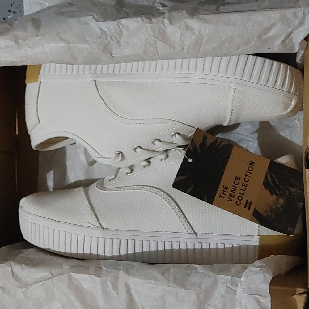 TOMS Women cordones indio Lace up Sneakers White size US 9 - Picture 2 of 4